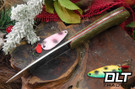 Bird & Trout CPM-154 Green Canvas Micarta - Red Liners - Mosaic Pins