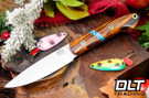 Bark River Bird & Trout CPM-154 Desert Ironwood - Turquoise Spacer - Red Liners - Mosaic Pins #1