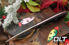 Bird & Trout CPM-154 Black Linen Micarta - Red Liners - Mosaic Pins