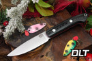 Bark River Bird & Trout CPM-154 Black Canvas Micarta - Red Liners