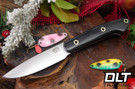Bark River Bird & Trout CPM-154 Black Canvas Micarta - Hollow Brass Pins