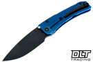 Medford Slim Midi Left Hand - Drop Point - DLC S45VN - Blue Titanium - PVD Hardware & Clip