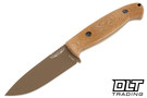 Bradford Guardian 4.5 3V - 3D Natural Micarta - Saber Ground - Coyote Cerakote