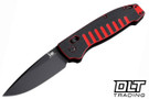 Hogue Ballista XL - Drop Point S30V - Black Cerakote - Red & Black ChromaCut G-10