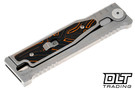 Reate EXO-M Elmax DE - Orange & Black Damascus G-10