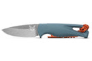 Benchmade 18050 Intersect fixed blade knife in Depth Blue with orange lanyard.