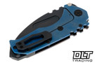 Medford Praetorian T Left Hand Drop Point - DLC S45VN - Flamed & Blue Titanium - PVD Hardware & Clip #4