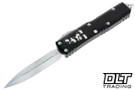 Microtech 232-1SB UTX-85 D/E - Black Handle - White Blade - Steamboat Willie Engraved
