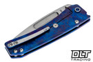 Medford Slim Midi Left Hand - Tanto - Tumbled S45VN - Various Ano Textured Titanium - Maker's Hardware & Clip #1