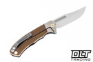 Vehement Mongrel S45VN - Flamed & Bronze Anodized Titanium - Brushed Bolster - Tumbled Blade - Brass Hardware #12