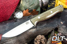 Bark River Gunny LT MagnaCut Green Canvas Micarta - Red Liners - Rampless