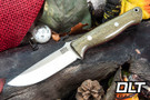 Bark River Gunny LT MagnaCut Green Canvas Micarta - Red Liners