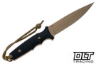 Spartan Clandestina MagnaCut - Black Micarta - FDE Blade - Black MOLLE Sheath