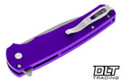 Pro-Tech Malibu Wharncliffe - Textured Purple Handle - Stonewashed Blade