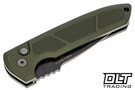 Pro-Tech Rockeye - Textured Green Handle - Black D2 Blade
