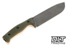 WTG Wolverine - OD Green G-10 - Orange Liners - Dark Washed Blade