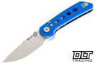 Reate PL-XT - Blue G-10 - Stonewashed Blade