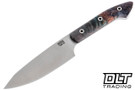 Bark River Petty Z CPM-154 Grey, Cherry, & Purple Maple Burl - Black Liners - Hollow Pins