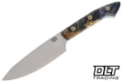 Bark River Petty Z CPM-154 Gold & Blue Maple Burl - Mosaic Pins
