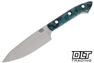 Bark River Petty Z CPM-154 Blue & Tan Maple Burl - Black Liners