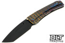 Medford Slim Midi Left Hand Tanto - DLC S45VN - BB Cement Bronze & Violent Tremors Sculpting - Flamed Hardware & Clip #1