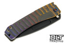 Medford Slim Midi Left Hand Tanto - DLC S45VN - BB Cement Bronze & Violent Tremors Sculpting - Flamed Hardware & Clip #1