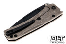 Medford Slim Midi Left Hand Tanto - DLC S45VN - Tumbled Titanium - PVD Hardware & Clip