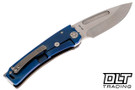 Medford Marauder H Drop Point - Tumbled MagnaCut - Flamed & Blue Titanium #1