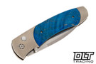 William Henry A300-8 - Titanium - Blue Maple Burl Inlay
