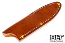 Mini North Star II Sheath - Brown Right - Brass Rivets