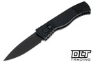Pro-Tech TR-2 Operator Push Button Knife in solid black. 