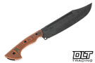 WTG 9" Puzon Wilderness Bowie No Choil - Orange & OD Green G-10 - Dark Washed Blade
