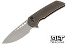 WE Knife Mini Malice 054BL-4 Flipper - Bronze Titanium - 20CV Bead Blasted Blade