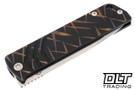 Medford Antik Drop Point - Tumbled S45VN - Black PenFlm Textured Titnaium