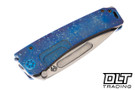 Medford Marauder H Tanto - Tumbled MagnaCut - Faced, Flamed, & Blue Titanium - Blue Hardware - Flamed Clip #1