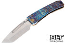 Medford Marauder H Tanto - Tumbled MagnaCut - Faced, Flamed, & Bronze Titanium - Bronze Hardware - Flamed Clip #2