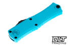 Microtech 1701M-1TQ Mini Hera D/E Bayonet - Turquoise Handle - Black Blade