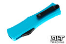 Microtech 1701M-1TQ Mini Hera D/E Bayonet - Turquoise Handle - Black Blade