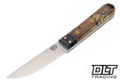 Kitsune CPM-154 Spalted Hackberry - Black Liners - Mosaic Pins - Black Bolster #2