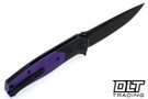 Bestech Knives Swordfish - Purple & Black G-10 - Black PVD 14C28N Blade