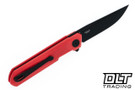 Bestechman Knives Mini Dundee - Red G-10 - Black PVD D2 Blade