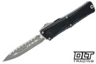 Microtech 1142-12AP Combat Troodon Gen III D/E - Black Handle - Apocalyptic Blade