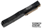 Microtech 1701M-16CBS30TH Mini Hera D/E Bayonet - Black Handle - Damascus Blade - Claw Burst Deep Engraved - 30th Anniversary