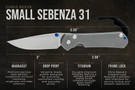 Chris Reeve Small Sebenza 31 - Glass Bead Blasted Titanium