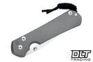 Chris Reeve Large Sebenza 31 - Glass Bead Blasted Titanium - Silver Double Thumb Lugs