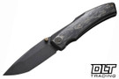 WE Knife Swordfin 23067-2 - 20CV Black Stonewashed Blade - Shredded Carbon Fiber Handle