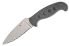 Spyderco Temperance Lightweight - Grey FRN - Cru-Wear Blade - Fully Serrated