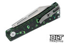 Kunwu Geezer - Satin Elmax Blade - Green Resin Carbon Fiber