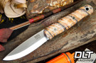 Bark River Ultra Lite Bushcrafter S45VN Mammoth - White Liners - Mosaic Pins