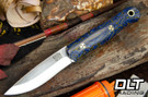 Bark River Ultra Lite Bushcrafter S45VN IBN Micarta - Yellow Liners - Mosaic Pins #1